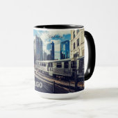 Individuelle Name Chicago USA Tasse (VorderseiteRechts)