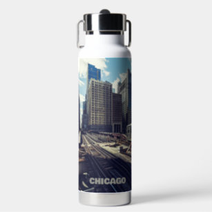 Individuelle Name Chicago USA Trinkflasche