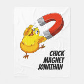 Individuelle Name Chick Magnet Fleecedecke (Vorderseite)