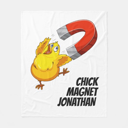 Individuelle Name Chick Magnet Fleecedecke (Vorderseite)