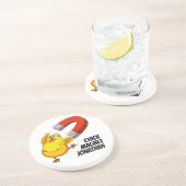 Individuelle Name Chick Magnet Getränkeuntersetzer (Seite)