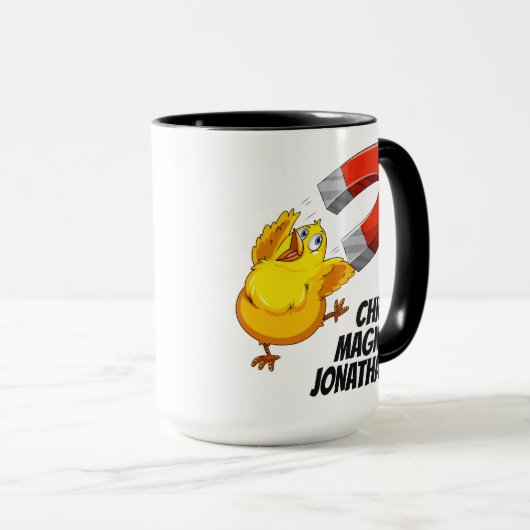 Individuelle Name Chick Magnet Tasse (VorderseiteRechts)