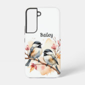 Individuelle Name Chickadee Naturschutz am Meer Samsung Galaxy Hülle (Rückseite)