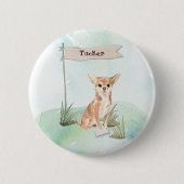 Individuelle Name Chihuahua Pet Dog Button (Vorderseite)