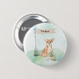 Individuelle Name Chihuahua Pet Dog Button