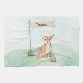 Individuelle Name Chihuahua Pet Dog Geschirrtuch