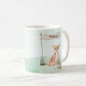 Individuelle Name Chihuahua Pet Dog Kaffeetasse (VorderseiteRechts)