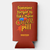 Individuelle Name Chill Pill Selters Dosenkühler (Rückseite)