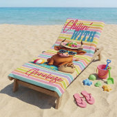 Individuelle Name "Chillin' With" Niedlicher Stran Strandtuch
