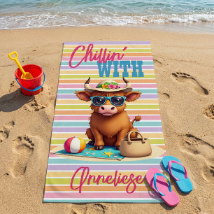 Individuelle Name "Chillin' With" Niedlicher Stran Strandtuch