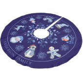 Individuelle Name Chinoiserie Weihnachten Polyester Weihnachtsbaumdecke (Schrägansicht)