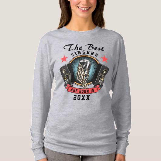 Individuelle Name Choir Singer Geburtstag T-Shirt (Vorderseite)