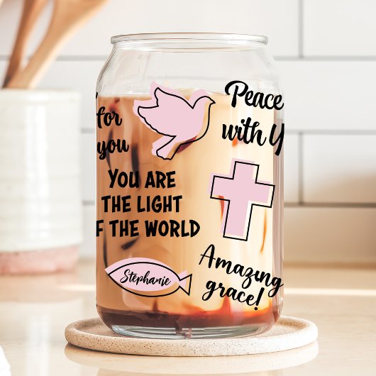 Individuelle Name christlich Affirmations Dosenglas