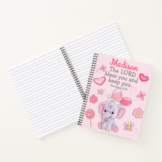 Individuelle Name Christlich Blessing Scripting No Notizblock (Innenseite)