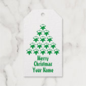 Individuelle Name, Christlich Grüner Schneesterne Geschenkanhänger (Rückseite)