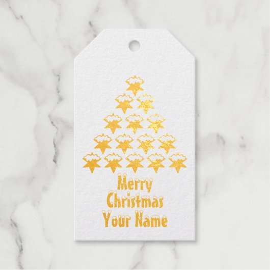 Individuelle Name, Christlich Grüner Schneesterne Geschenkanhänger (Vorderseite)