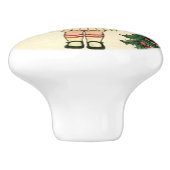 individuelle Name Christmas Dolly Keramikknauf (Seitenansicht)