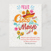 Individuelle Name Cinco de Mayo Fiesta Postkarte (Vorderseite)