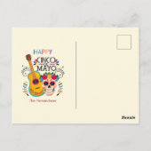 Individuelle Name Cinco de Mayo Fiesta Postkarte (Rückseite)