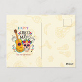 Individuelle Name Cinco de Mayo Fiesta Postkarte (Rückseite)