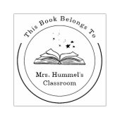 Individuelle Name Circle Book gehört zum Lehrer Gummistempel (Prägung)