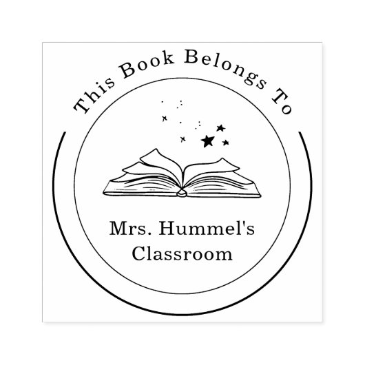 Individuelle Name Circle Book gehört zum Lehrer Gummistempel (Prägung)