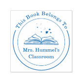 Individuelle Name Circle Book gehört zum Lehrer Permastempel (Design)