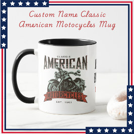Individuelle Name Classic American Motocycle Tasse