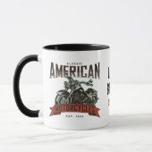 Individuelle Name Classic American Motocycle Tasse (Links)