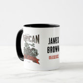 Individuelle Name Classic American Motocycle Tasse (Vorderseite Links)