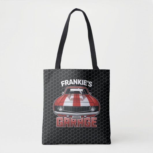 Individuelle Name Classic American Muscle Car Gara Tasche (Vorderseite)