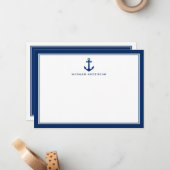 Individuelle Name Classic Boat Anchor Nautical Nav Mitteilungskarte (Vorderseite/Rückseite Beispiel)