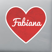 Individuelle Name Classic Red I Liebe Ihr Herz Aufkleber