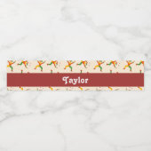 Individuelle Name-Clownmuster Wasserflaschenetikett (Einzelnes Label)