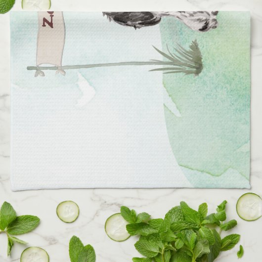 Individuelle Name Cocker Spanisch Haustier Hund Geschirrtuch (Gefaltet)