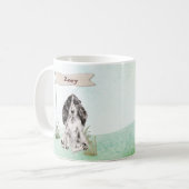 Individuelle Name Cocker Spanisch Haustier Hund Kaffeetasse (Vorderseite Links)