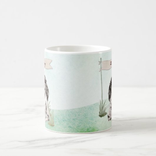 Individuelle Name Cocker Spanisch Haustier Hund Kaffeetasse (Mittel)