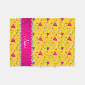Individuelle Name-Cocktails-Ringe Fleecedecke (Vorderseite (Horizontal))