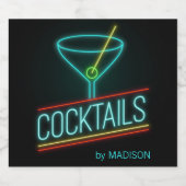 Individuelle Name COCTAILS Etikett Set (Einzelnes Label)