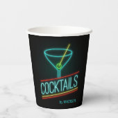 Individuelle Name COCTAILS Pappbecher (Rückseite)