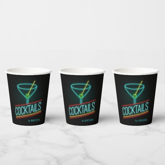 Individuelle Name COCTAILS Pappbecher (Multi)