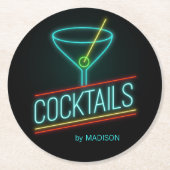 Individuelle Name COCTAILS Runder Pappuntersetzer (Vorderseite)