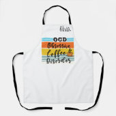 Individuelle Name Coffee Barista Funny OCD Spin Schürze (Vorderseite)