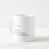 Individuelle Name Coffee Cup: Sippe mit Stil Kaffeetasse (Vorderseite Links)