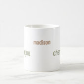 Individuelle Name "Coffee days, champagne Nights"  Kaffeetasse (Mittel)