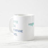 Individuelle Name "Coffee days, champagne Nights"  Kaffeetasse (Vorderseite Links)