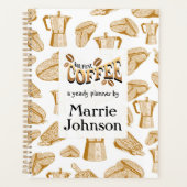 Individuelle Name Coffee Lover Jahresplanner Planer (Vorderseite)