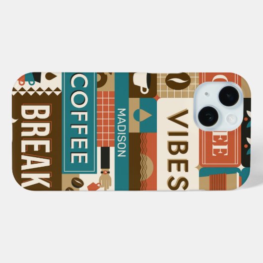 Individuelle Name-Coffee-Quotes Case-Mate iPhone Hülle (Rückseite (Horizontal))