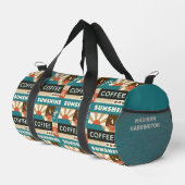 Individuelle Name-Coffee-Quotes Duffle Bag (Rechte Ecke)