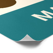 Individuelle Name-Coffee-Quotes Poster (Ecke)